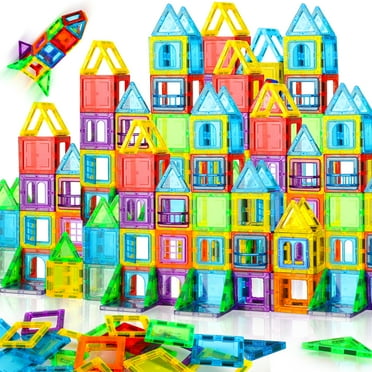 TOY Life Magnetic Tiles for Toddlers 3-5 Magnetic Blocks for Kids Ages 4-8 STEM Magnet Blocks Magnet Tiles Magnet Toys Kids Magnetic Building Tiles Building Blocks Kids Games for Boy Girl