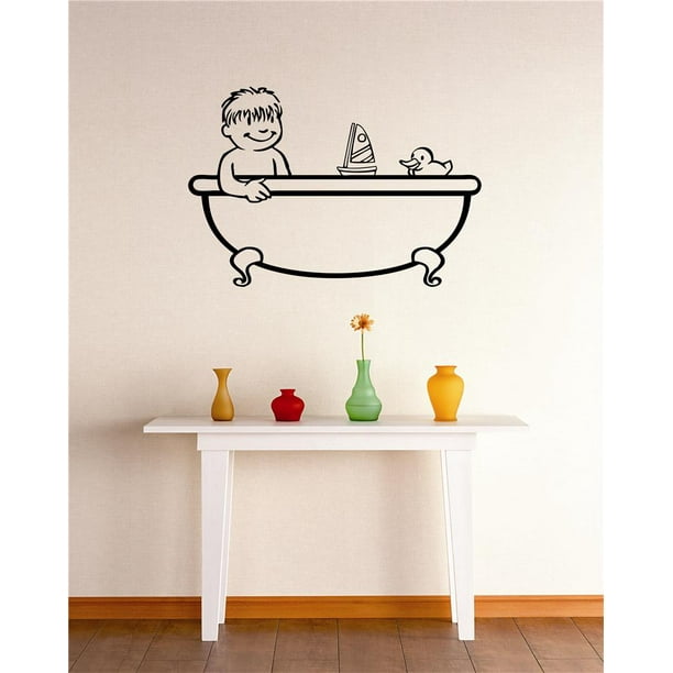 Custom Wall Decal Vinyl Sticker Bath Tub Bathroom Sign Quote Peel
