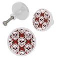 thumbnail image 2 of 4 Pcs Skull Knobs for Kitchen Cabinet Cupboard Dresser Bookcase Drawer Pulls Handles Round Home Decor, 2 of 5