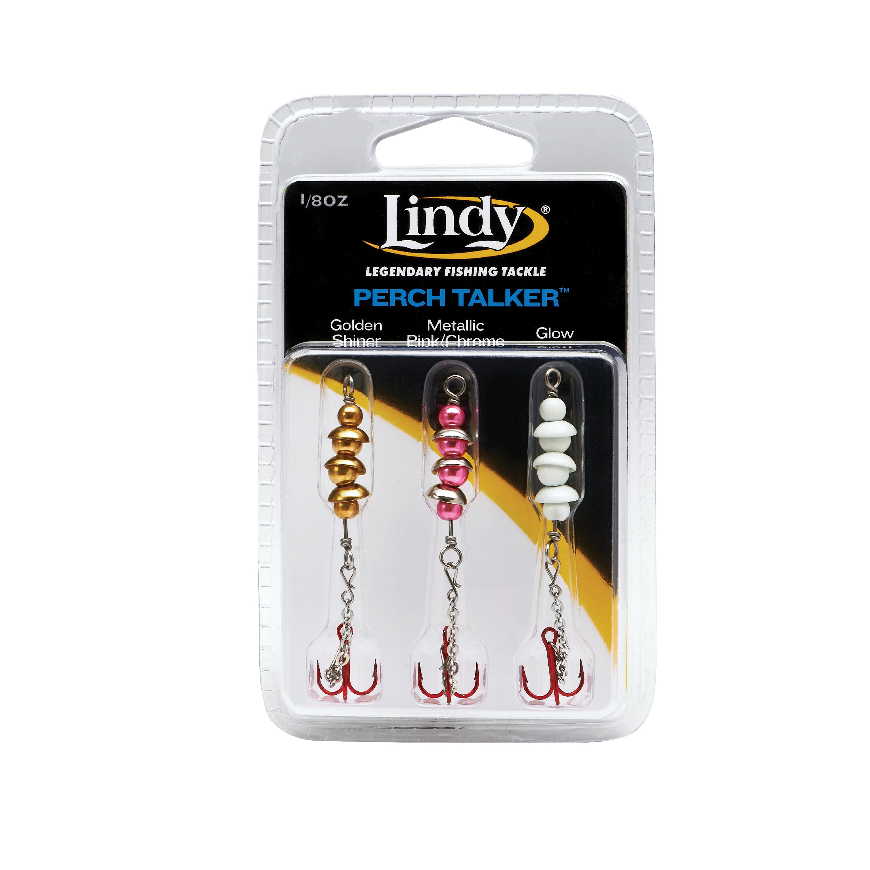 Lindy 3 Pack Perch Talker Ice Fishing Lure Kit 1/8 oz.