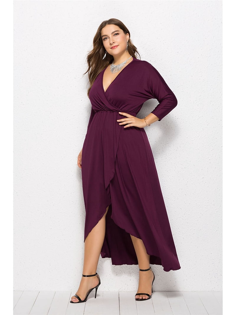 winter party dress plus size Wiyuqeen Women's Plus Size Party Dress with Cape Classic Slim Crew Neck Sleevless Cocktail Dress Solid Elegant Wedding Guest Long Dresses