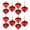 Red, variant on IMossad Valentine's Day Heart Ornaments - Heart Shaped Christmas Tree Decorations - Hanging Hearts for Valentine's Day, Wedding, Anniversary