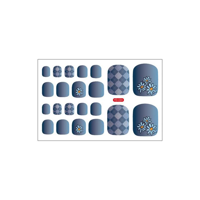 Pegatina Para Uñas De Punta Completa, Envolturas De Esmalte De Uñas Impermeables, Autoadhesivas Coloridas, Calcomanías De Envoltura Completa, Pedicura, Uñas De Los Pies Diy Para Mujeres Y Niñas Eigraketly CE008075-04