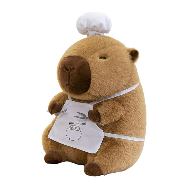 Carpincho de peluche de juguete, lindo de peluche, coleccionable, cómodo juguete de peluche de para niños, niñas, regalos, niños y a cuchillo y tenedor