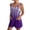 Purple, variant on Tie Dye Gradient Rompers for Women Adjustable Straps Loose Casual Bib Overalls Sleeveless Trendy Summer Short Jumpsuit with Pockets Purple M