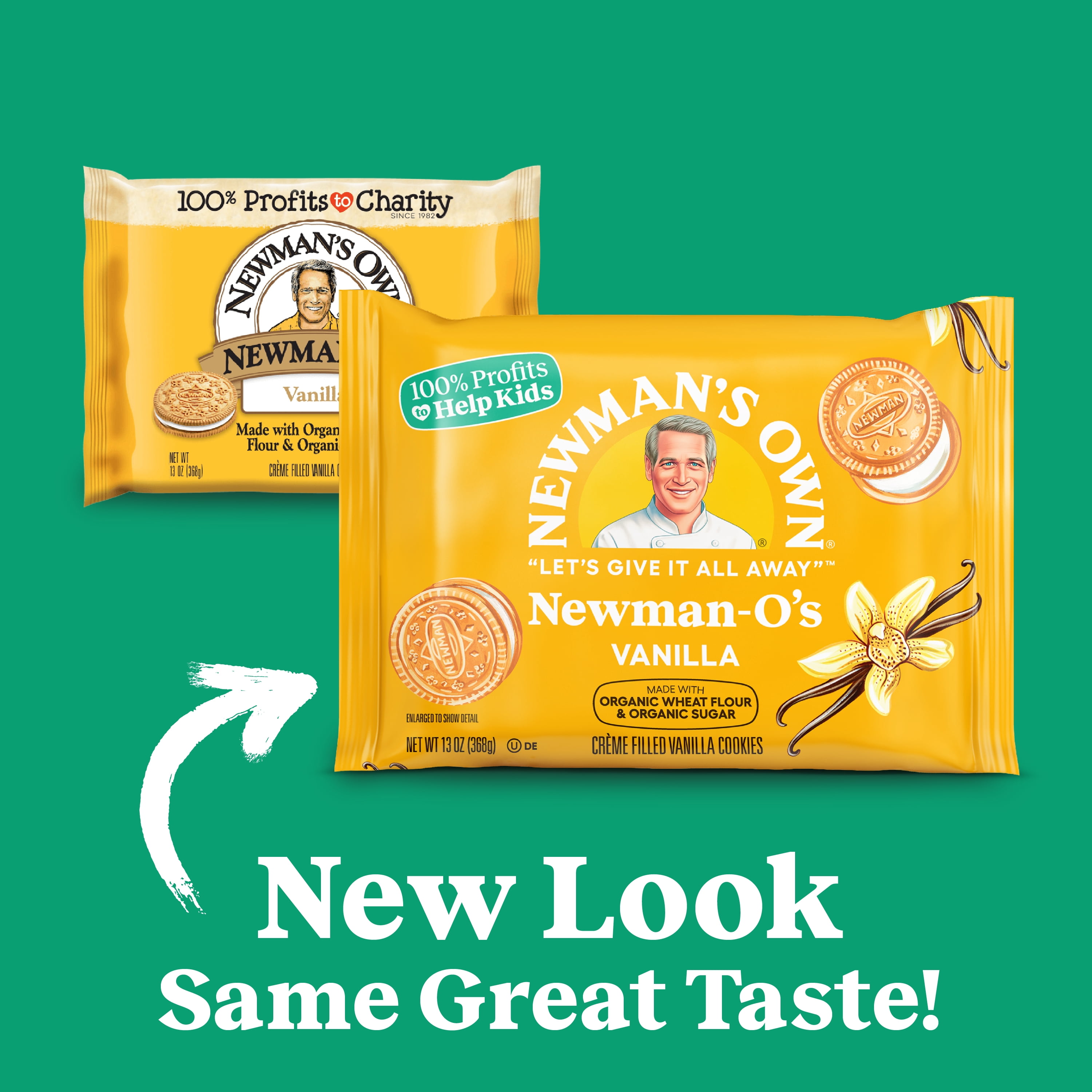 (6 Pack) Newman's Own Organics Kosher Vanilla Crème Cookies, 13 Oz
