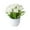 White, variant on Floral Arrangement Realistic Silk Flower Centerpiece For Home Desk Dining Table
