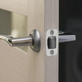 thumbnail image 5 of Uxcell Deadbolt Strike Plate, Round Corner Door Backplate Latch Strike with Screws Silver, 5 of 6