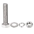 thumbnail image 2 of Uxcell M8 x 35mm 304 Stainless Steel Hex Head Screws Bolts, Nuts, Flat & Lock Washers Kits 6 Sets, 2 of 4