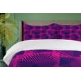 thumbnail image 4 of Ambesonne Magenta Duvet Cover Set, Dark Colored Trippy, King, Fuchsia Purple, 4 of 6