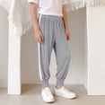 thumbnail image 2 of OGLCCG Boys Athletic Jogger Pants Summer Side Stripe Wide Leg Track Pants Casual Baggy Elastic Waist Thin Sweatpants 0-10 Years, 2 of 5