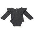 thumbnail image 3 of OUSITAID Newborn Toddler Baby Girl Ruffle Long Sleeve Romper Bodysuit Jumpsuit Tops Summer Spring Clothes, 3 of 5