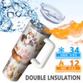 thumbnail image 2 of 1pc Dog 40oz Tumbler with Straw & Handle - Insulated Stainless Steel Cup | Holiday Gift for Man Women (Christmas, Valentine's, Birthday), 2 of 5