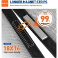 thumbnail image 3 of MAGZO Magnetic Screen Door Fit Door Size 48 x 80 Inch, Screen Size 50" x 81" Strong Magnet Mesh with Reinforced Hook & Loop for French, Sliding and Patio Entrances, Black, 3 of 6