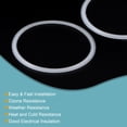 thumbnail image 4 of Uxcell 6" Silicone Rubber Gasket Flange O-Ring for Vacuum Clamp White 2 Count, 4 of 5