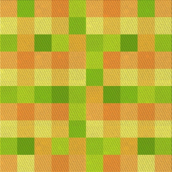 Ahgly Company Indoor Square Patterned Chameleon Green Area Rugs, 4' Square