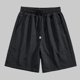 thumbnail image 1 of pstuiky Pantalones cortos para hombre, Pantalones cortos casuales de color liso con cintura elástica y bolsillo con cordón para hombre Pantalones cortos de golf, 1 of 8