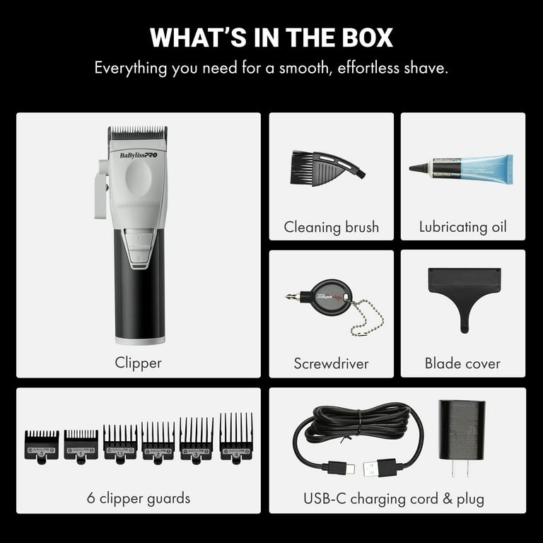 BaBylissPRO, COREFX Clipper, High-Speed 6,800RPM, Cordless with