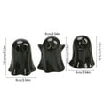 thumbnail image 3 of EazyTech Ceramic Halloween Ghost Decorations Set of 3 Indoor - Cute Spooky Light Up Ghost Figurine with Warm LED Glow, Battery Operated for Tabletop, Shelf, Mantel - Festive Home Decor, 3 of 6