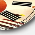 thumbnail image 3 of Designart Oversized Multicolor Analog Round Mid-Century Modern Wall Clocks, CLM25086-C23, 3 of 3