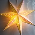 thumbnail image 2 of Prismatic Paper Star Lantern Decoration (22 inch Rainbow Iridescent 7-Point Lighted Star), 2 of 7