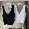 thumbnail image 6 of KOOYET Spring and Summer High-elasticity Slim Slimming Wild V-neck Vest Pleated Design Vest, 6 of 6