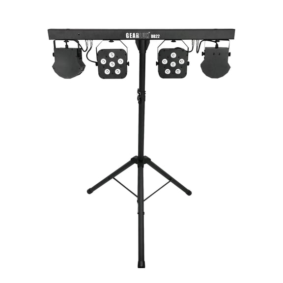 Gearlux 4-in-1 LED Party Bar Derby Light 2 X 6PCS 8-Watt RGBW Bright LEDs and 2 X 2PCS 10-Watt Warm LEDs for Halloween, Party, Wedding, Christmas and Stage Parties