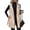 Apricot L, variant on Women Fall Spring Vest Coat with Belt Lace-up Waist Turn-down Collar Smooth Faux Leather Mid Length Cardigan Commuting Shopping Lady Waistcoat