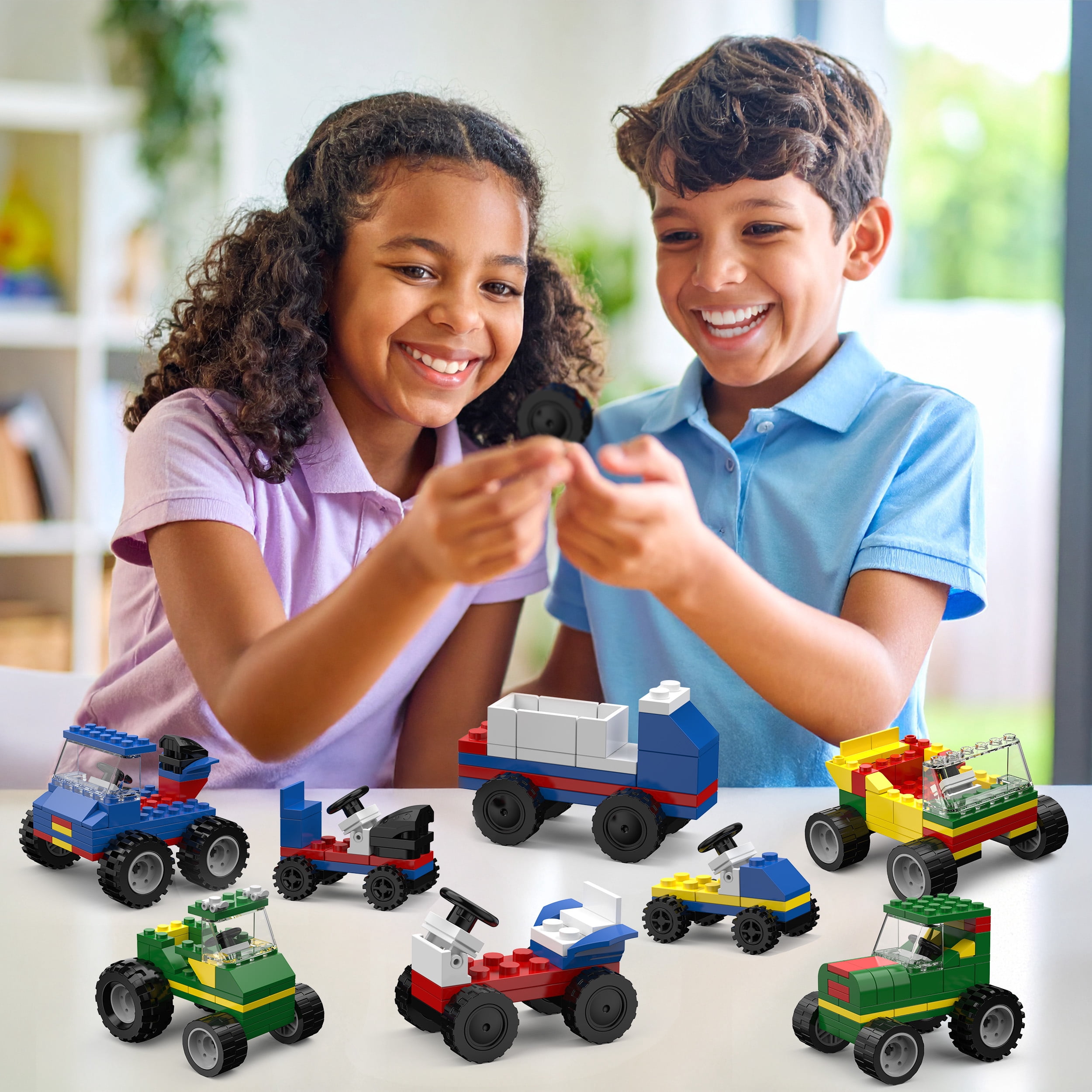 PicassoTiles 320-Piece Car Building Brick Block Set, Creative Vehicle Construction Toy for Kids, STEM Learning & Imaginative Play