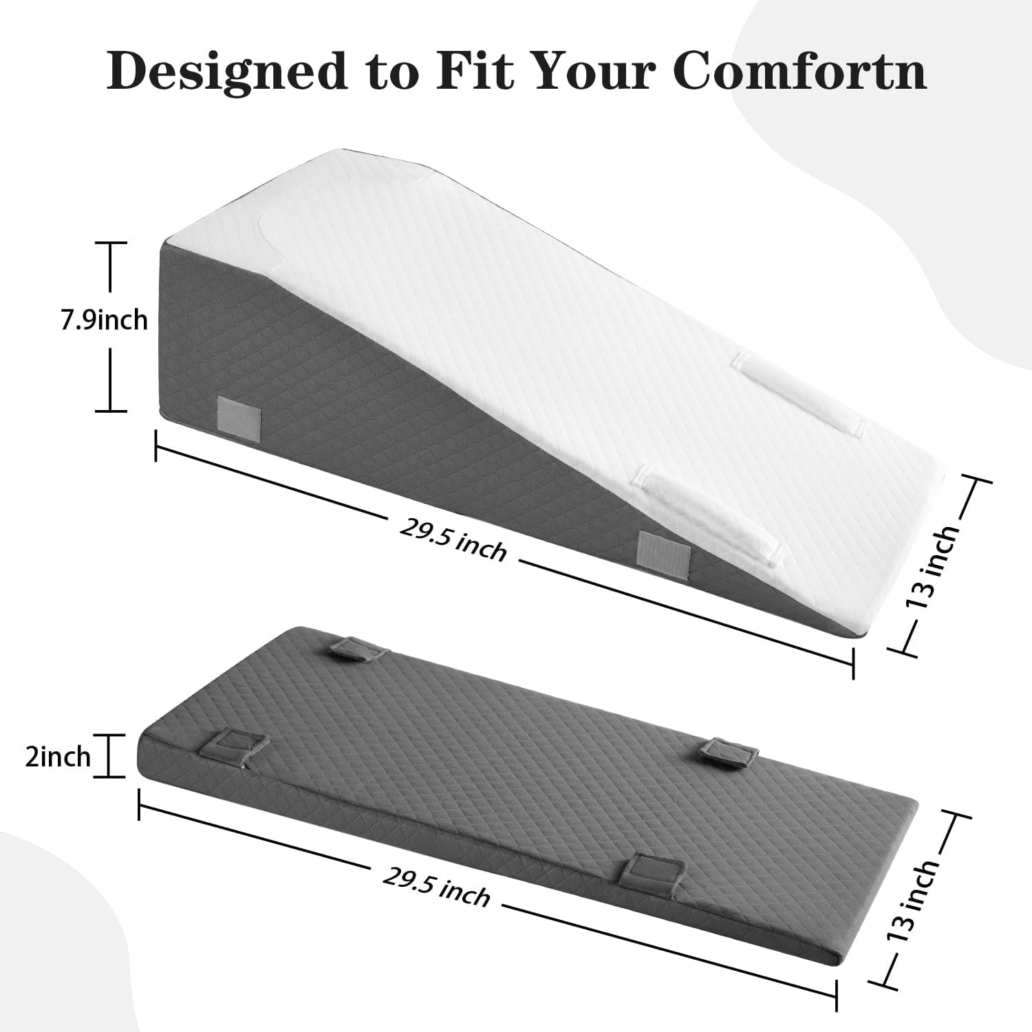 Leg Elevation Pillow for After Surgery – Adjustable Height Knee Surgery Recovery Leg Support Pillow, Designed for Knee Replacement Recovery, Single Leg Elevating Wedge