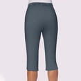 thumbnail image 6 of Yoga Capris Pants for Womens Summer Side Slit Drawstring Elastic Waist Capri Pants Light Breathable Leggings Athletic-Fit Quick-Dry Golf Pants Athletic Exercise Workout Crop Capris, 6 of 7