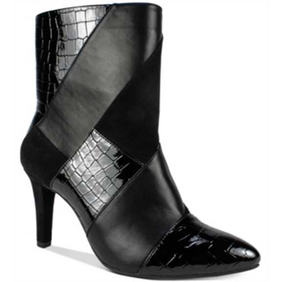 Rialto Women's Casual Patchwork Casilda Bootie Black Size 5 M
