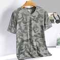 thumbnail image 2 of Sngxgn Mens Crewneck T-Shirt Casual Lightweight Fashion Tee Shirt Tops(Grey,XXXXL), 2 of 3