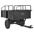 thumbnail image 7 of ATV Dump Trailer - 750lb Capacity, 15 Cubic Feet Steel Utility Cart, Garden Trailer with Removable Sides for Tractor & Riding Mower, 7 of 7