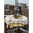 thumbnail image 2 of Outdoor Tablecloth with Umbrella Hole for Patio/Picnic/Party/Camping, Sunflowers Waterproof Table Cloth Round Cover Washable, Yellow Floral Watercolor Botanical Checkered Rustic (Dia 54"), 2 of 8