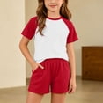 thumbnail image 3 of FAIWAD Boys Girls 2 Piece Summer Outfits Short Sleeve Pullover Tops and Shorts Kids Clothing Set Sweatsuit, 3 of 8