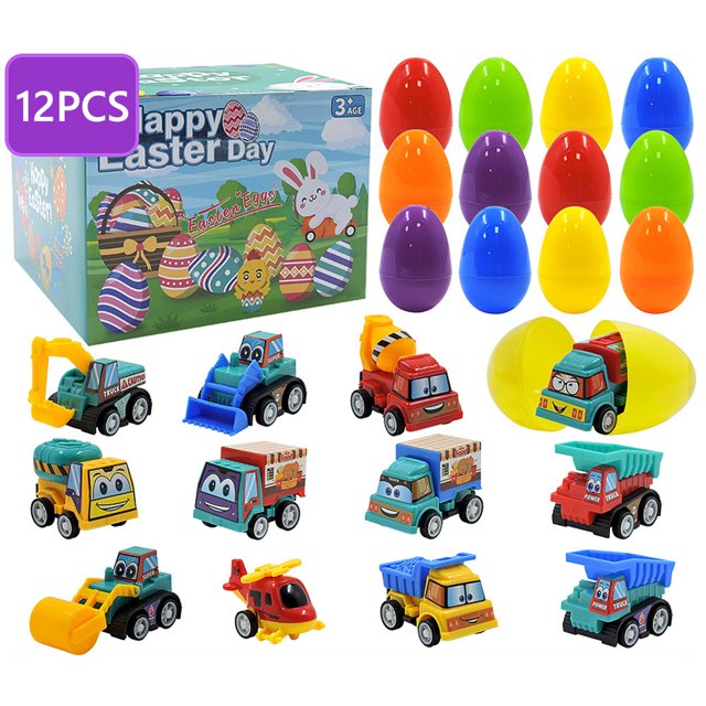 Representantes Canasta Pascua Llena 12 Piezas Con Vehículos Construcción