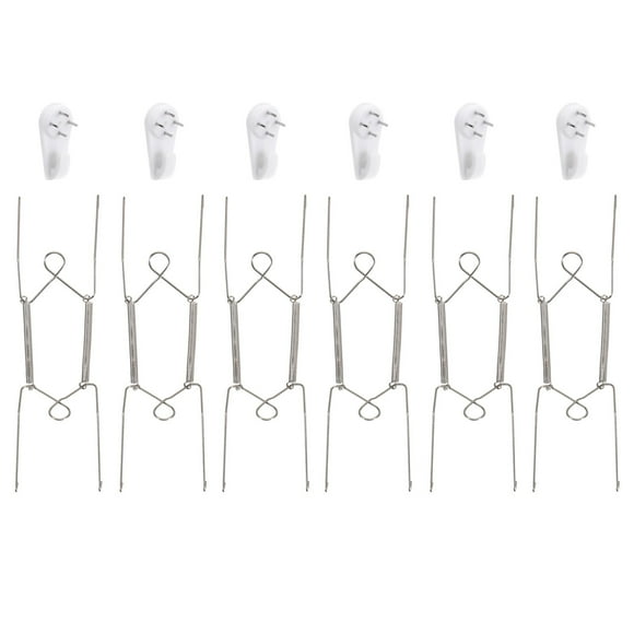 Uxcell 9 Pack Plate Hanger, 8 inch Stainless Steel Invisible Wall Plate Hangers for Decorative Plates and Arts