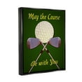 thumbnail image 3 of Stupell Industries May Course Be With You Fun Sports Golf Clubs Graphic Art Jet Black Floating Framed Canvas Print Wall Art, Design by Graffitee Studios, 3 of 5