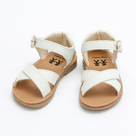 

Girls Sandals Leather Non Slip Soft Outdoor Open Toe Beach Shoes For Toddler Kids Children Spring And Summer
