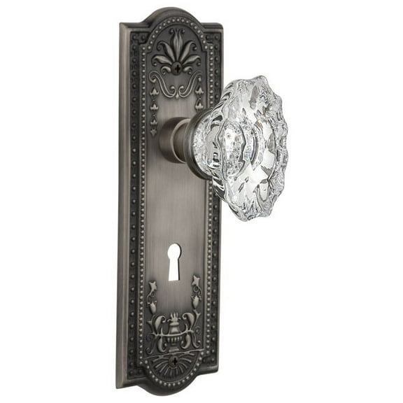 Nostalgic Warehouse Meacha_Psg_238_Kh Vintage Chateau Fluted Crystal Passage Door Knob Set