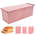 thumbnail image 1 of Molde Pullman para Pan Tostado 33 cm Rosa Antiadherente con Tapa, 1 of 8