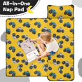 thumbnail image 4 of Monster Cartoon Truck Yellow Pattern Teens Toddler Nap Mat with Pillow, Sleeping Mat Bag for Preschool Daycare 59"x22", 4 of 6