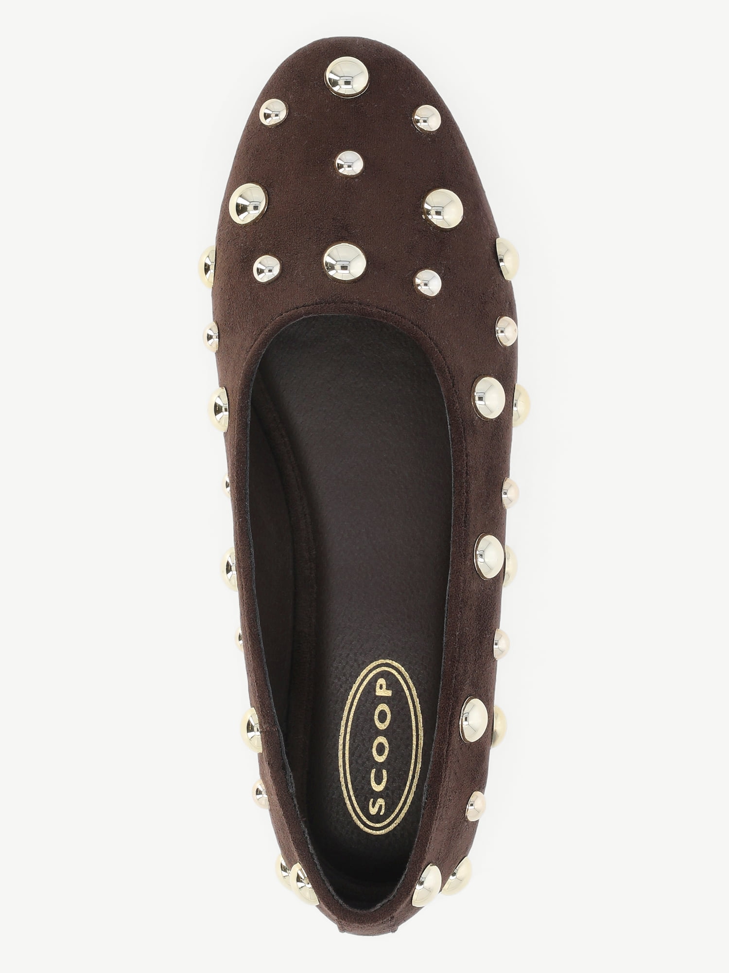 Scoop Women's Studded Faux Leather Ballet Flats