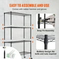 thumbnail image 4 of VEVOR Storage Shelving Unit Garage Storage Rack 4-Tier Adjustable 700 lbs Load, Heavy Duty Garage Shelves Metal Organizer Wire Rack, 4 of 9