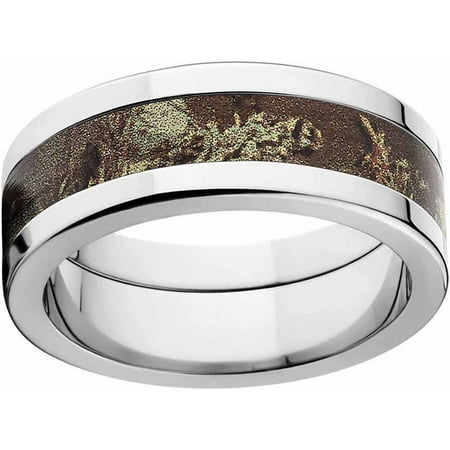RealTree Max 1 Men's Camo Stainless Steel Ring with Polished Edges and Deluxe Comfort Fit