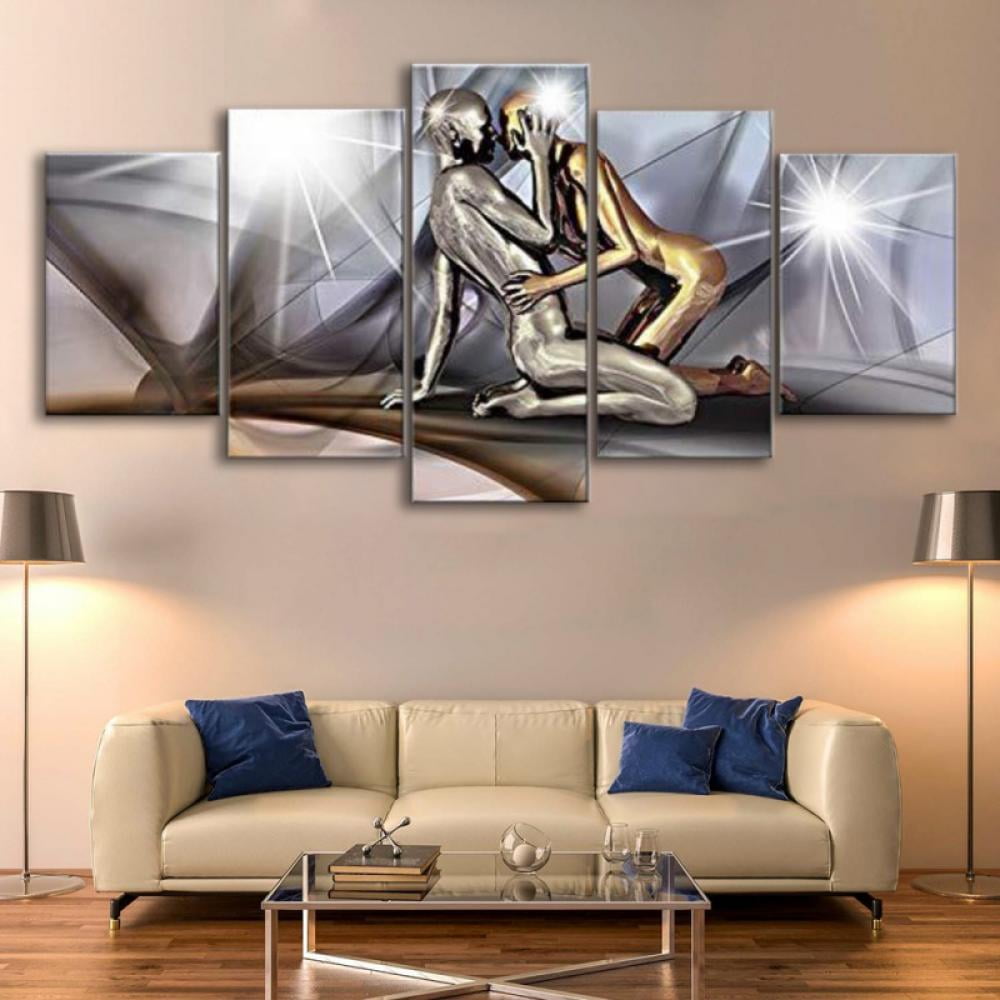 20 Pieces Set Wall Art Modern Abstract Canvas Print Decor Artwork Picture  Painting for Bedroom Living Room Bathroom Office Home Decoration   Kiss ...