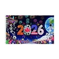 thumbnail image 2 of 2026 World Cup USA & Canada Banner, Large Patriotic Outdoor Flag, Durable Polyester Sports Fan Decoration for Celebration Party Tailgate, 2 of 5
