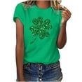 thumbnail image 2 of POTETI St Patricks Day Shirts Womens Plus Shamrock Short Sleeve Crew Neck Shirt Tops, 2 of 7