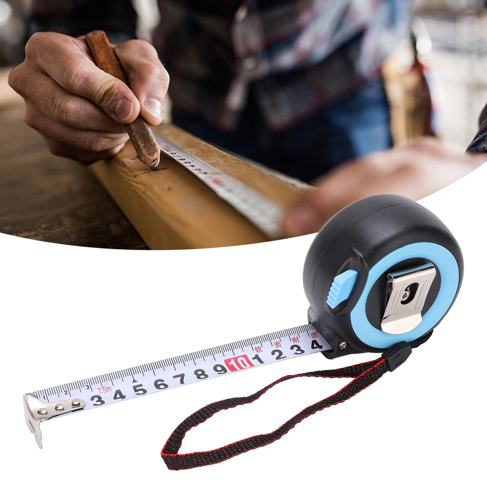 YIUS Tape Measure Steel Blade Thicker Upgrade Self‑Locking Frosted Surface for Woodworking